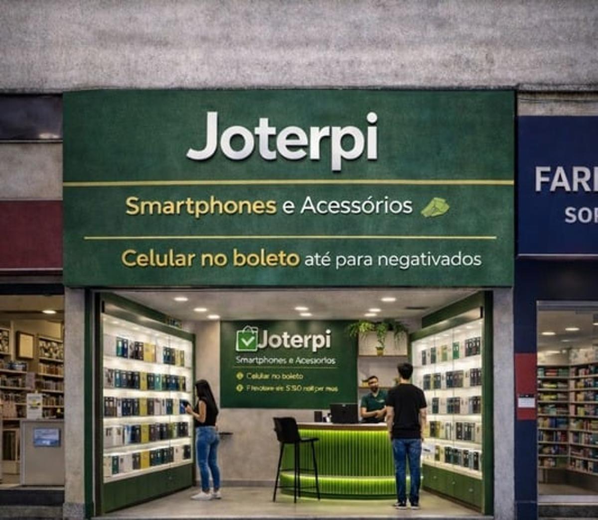 Interior de uma loja Joterpi com clientes